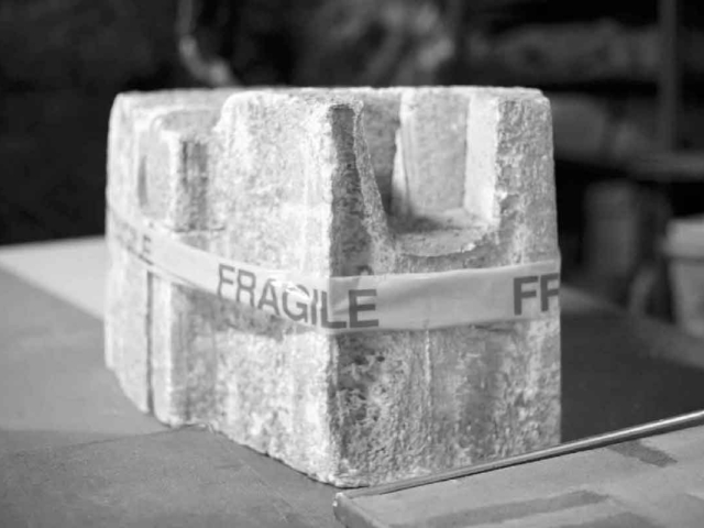 1968/69 - Ébauche de carcasse en polystyrène avant la fonte - Atelier des Issarts