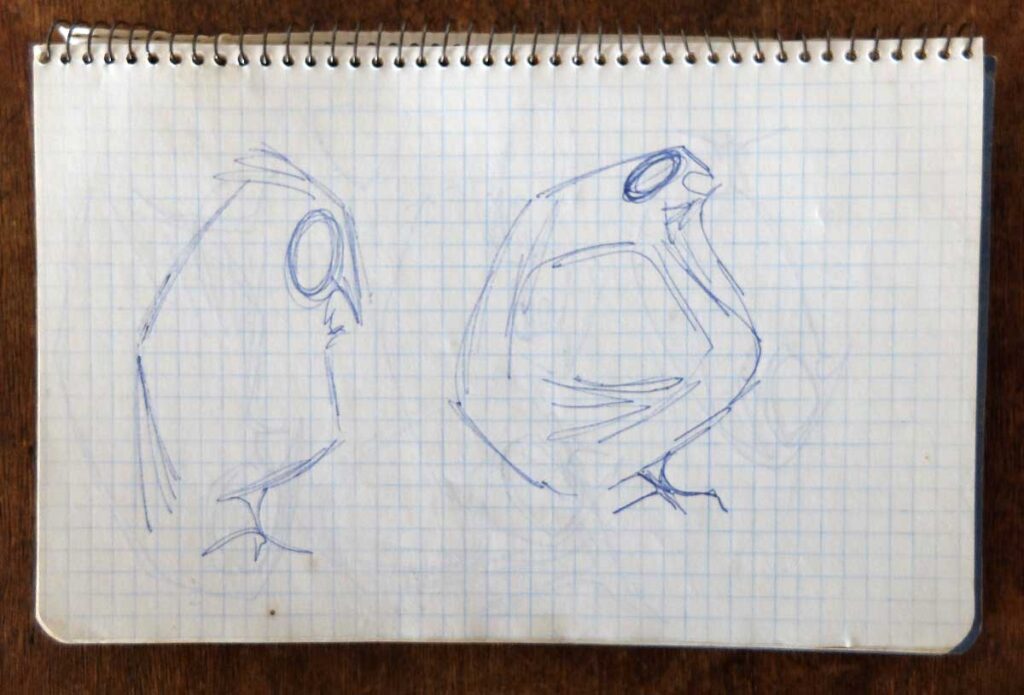 1959 - Dessin au stylo bille - Fers soudés