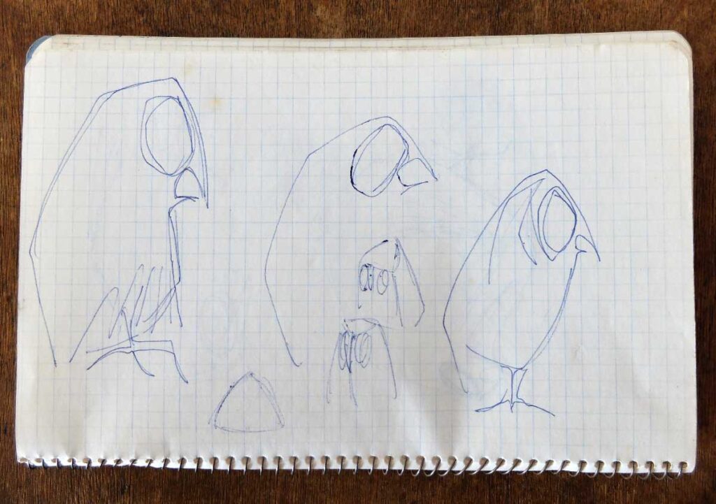 1959 - Dessin au stylo bille - Fers soudés