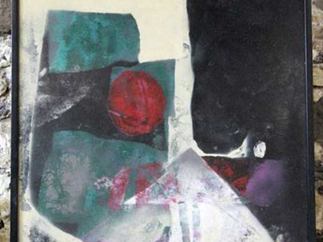 1980/85 - La divine comédie - Techniques mixtes sur toile marouflée bois, 146x114 cm