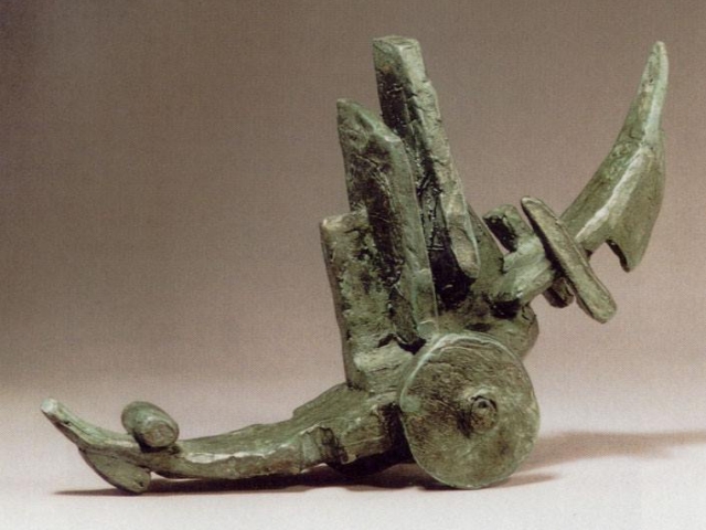 1995/98 - Culture à bascule, 160x92x52 cm - Bronze - Atelier vallée de l'Ubaye