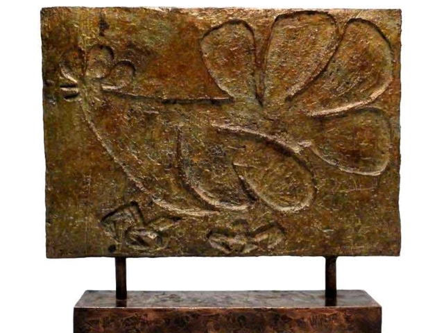 2014 - Bas-relief coq, 21x30x1,02 cm - Bronze - Tirage 1/8