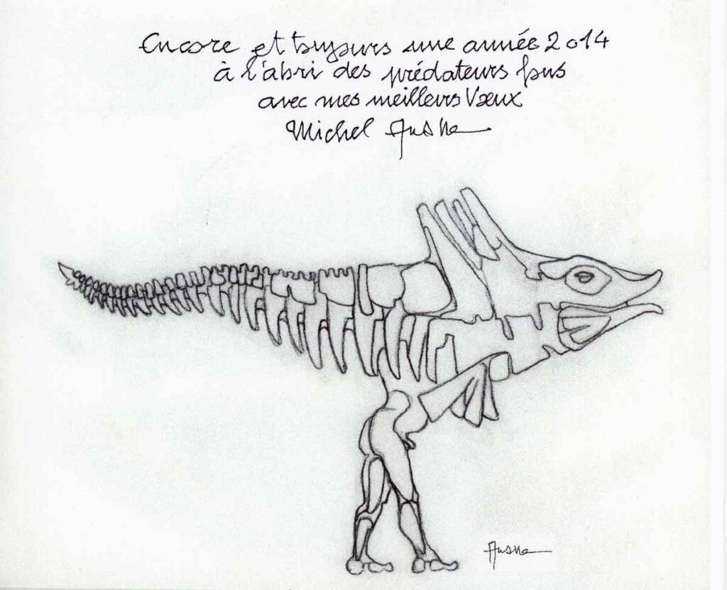 2014 - Dessin au crayon gris - Carte de voeux